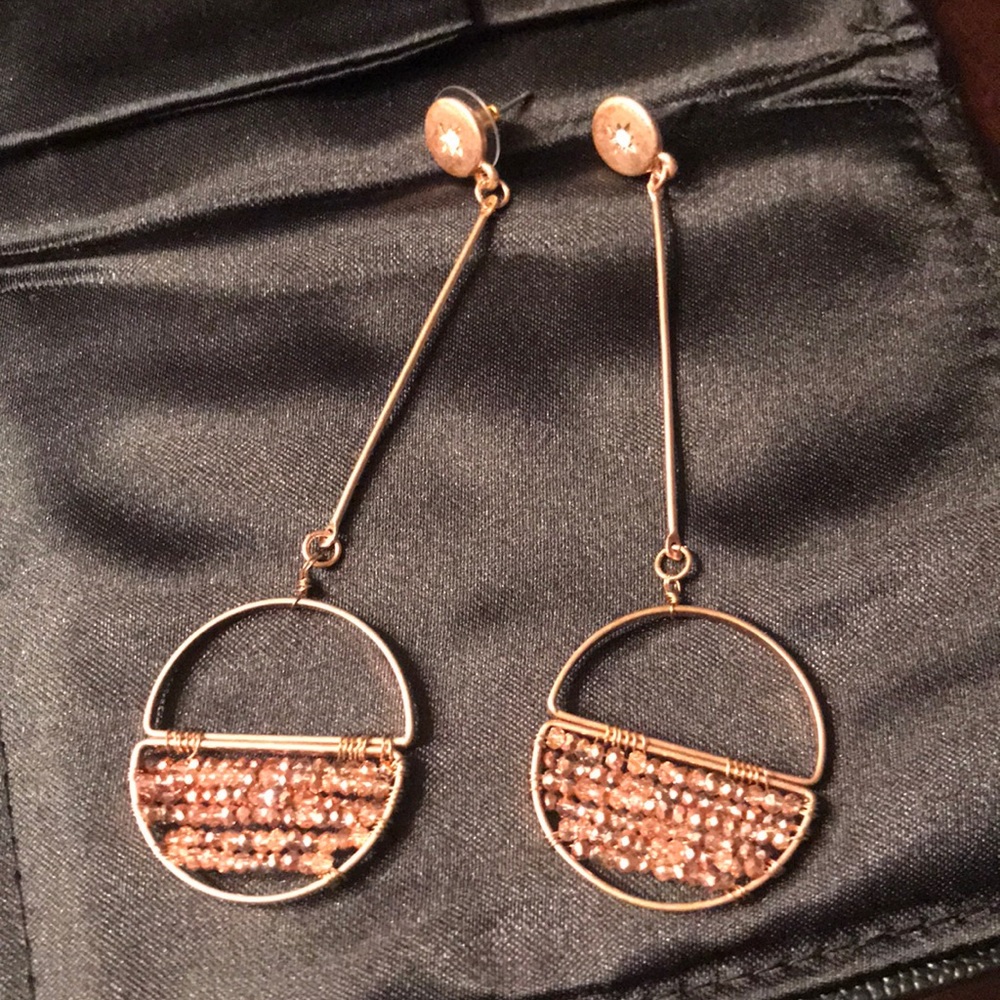 GORGEOUS Marlyn Shiff rose gold hanging earrings!